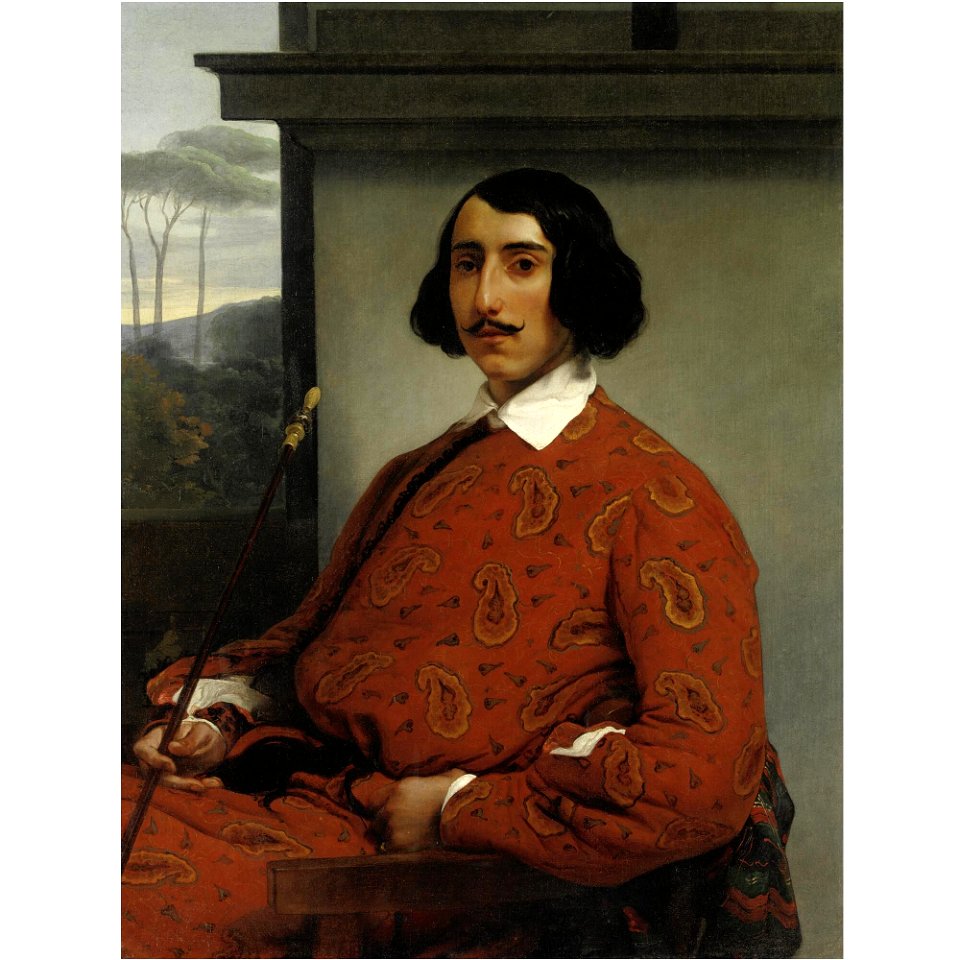 Hayez - RITRATTO DI GENTILUOMO (DUCA MANOLO NUŇEZ FALCÒ), 1855 circa, lot.55