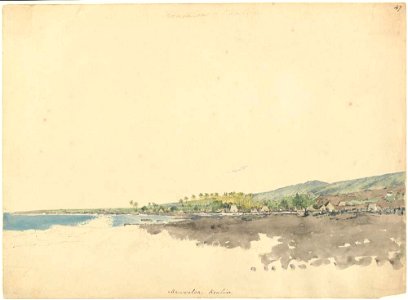 Hawvaloa, Kealia, 1855, watercolour by James Gay Sawkins