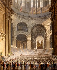 Havell, Robert (junior) - watercolour - The Anniversary Meeting of the Charity Children in the Cathedral of St. Paul - Google Art Project