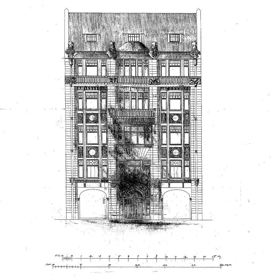 Havssvalget 17, Storgatan 10, fasadritning 1905