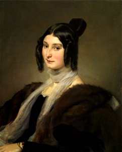 Hayez - Ritratto della contessa Clara Maffei. Free illustration for personal and commercial use.