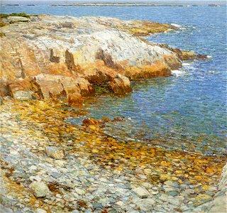 Hassam - 'Isles of Shoals, Broad Cove', oil on canvas painting by Childe Hassam, 1911. Free illustration for personal and commercial use.