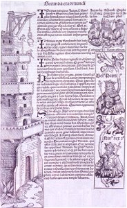 Hartmann Schedel. HIEROSOLIMA. Nuremberg; Anton Koberger. 20 x 23 cm. 1493. Reverse Side