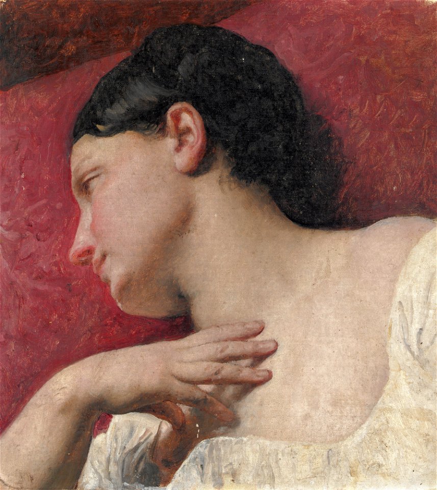 Hayez - TESTA DI DONNA (STUDIO DAL VERO), 1870 circa, lot.102