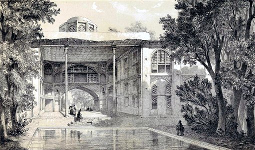 Hasht Behesht Isfahan by Eugène Flandin