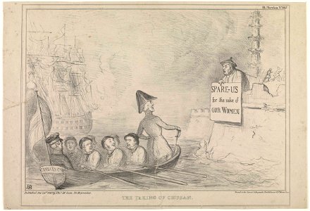 HB sketches No. 667. The taking of Chusan (caricature) RMG PW3913