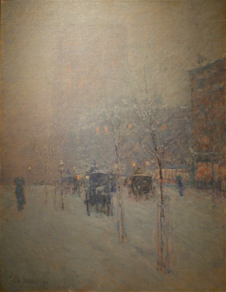 Hassam, Late afternoon, New York, winter