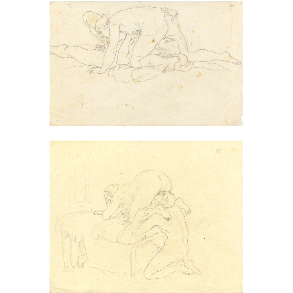 Hayez - DISEGNI EROTICI, Eseguiti tra il 1822 e il 1830, lot.108