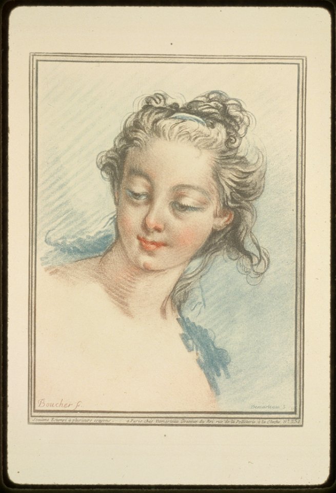 Head of a young lady) - Boucher f. ; Demarteau s LCCN92500780