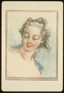 Head of a young lady) - Boucher f. ; Demarteau s LCCN92500780