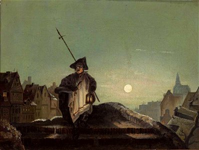 Hasenclever (follower) Hieronymus Jobs als Nachtwächter