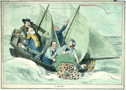 HB Sketches No.767. A cutter for sale or a Br-m at the Mast Head (caricature) RMG PW3984