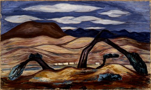 New Mexico Recollections by Marsden Hartley, Columbus Museum of Art. Free illustration for personal and commercial use.