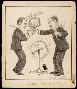 He Takes the Cabbage! (State's Attorney Wayman congratulating himself), May 28, 1910 (NBY 5603)