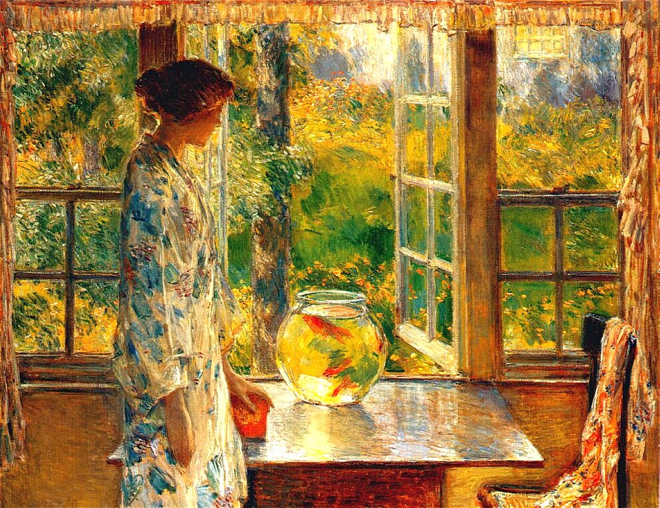 'Bowl of Goldfish' by Childe Hassam, 1912