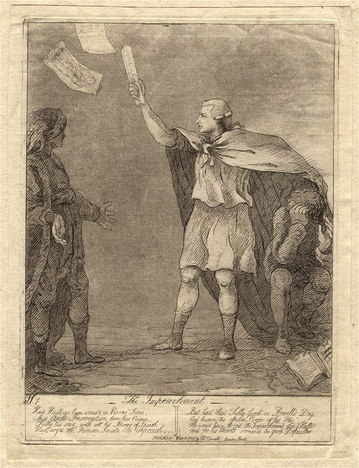 The impeachment' (Warren Hastings; Edmund Burke) by Thomas Cornell