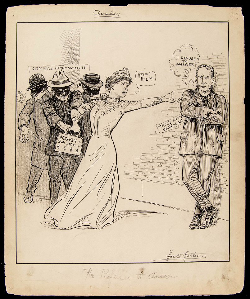 He Refuses to Answer (State's Attorney Wayman allowing Chicago to be robbed), Nov. 16, 1909 (NBY 5393)