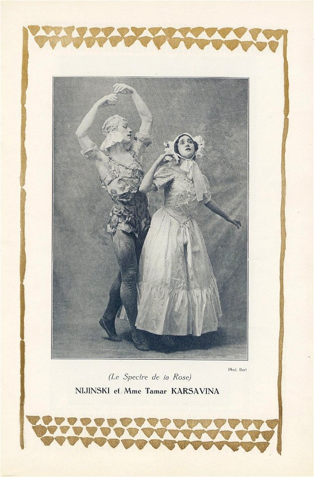 Harvard Theatre Collection - Saison Russe 1913, Spectre de la Rose, MS Thr 965 (7). Free illustration for personal and commercial use.