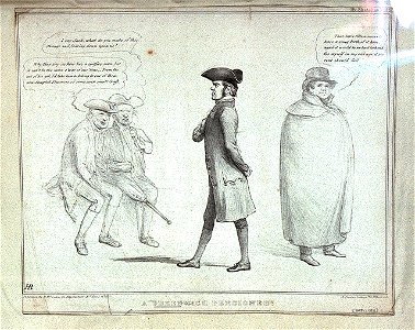 HB Sketches No 532. A Greenwich Pensioner (caricature) RMG PW4083