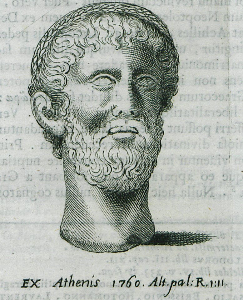 Head of male statue from Athens - Paciaudi Paolo Maria - 1761