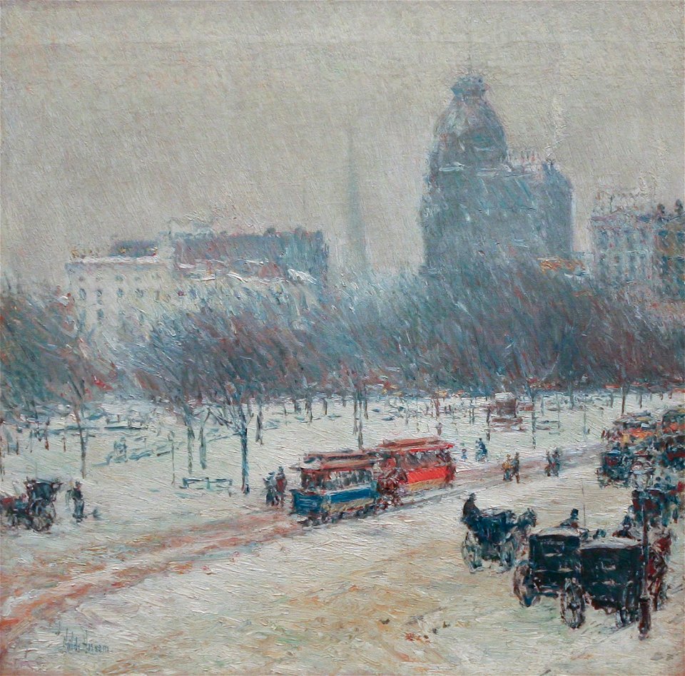 Hassam, Winter on Union Square