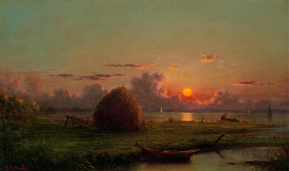 Martin Johnson Heade - Haystack at Sunset (1880) - Free Stock ...