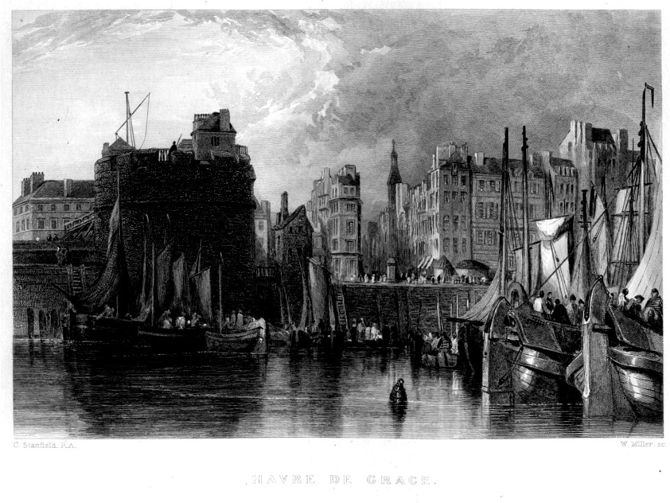 Havre de Grace engraving by William Miller after C Stanfield