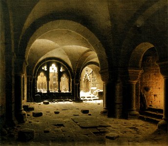 Hasenpflug Carl Georg Adolph 1802 1858 Klosterhalle im Schnee