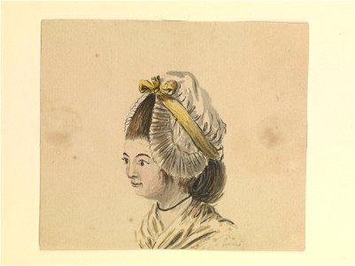 Head of a woman in a frilled cap (Bray album) RMG PT2049