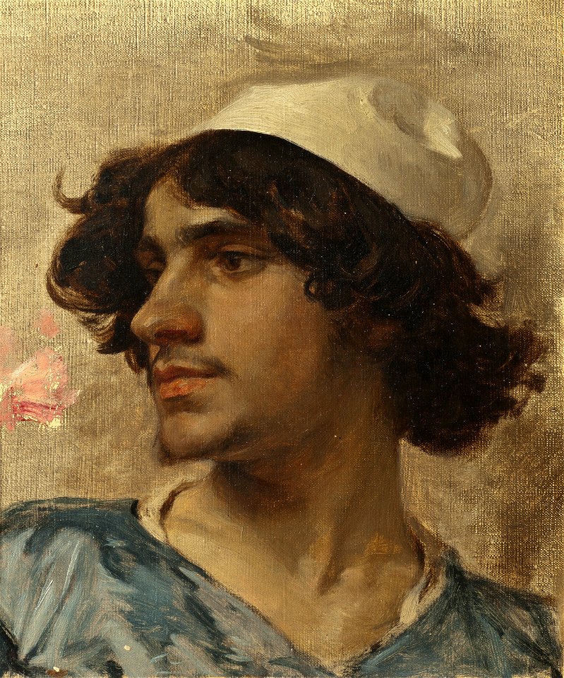 Head of Young man. Study (Charles Bargue) - Nationalmuseum - 18601