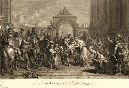 Hector dit au revoir à Andromaque-Nicolas Tardieu - Coypel