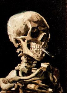Head of a Skeleton with a Burning Cigarette - My Dream