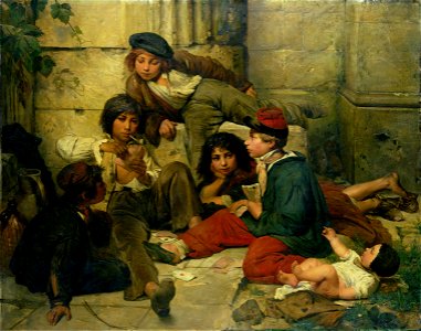 Friedrich Karl Hausmann - Pariser Straßenkinder (1852)
