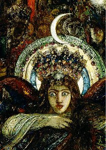 Hecate (Detail of Gustave Moreau's Jupiter and Semele). Free illustration for personal and commercial use.