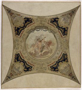 Hector d' Espouy - Esquisse pour la galerie Lobau de l'Hôtel de Ville de Paris , Génies musiciens - Monuments de Paris - PPP4010 - Musée des Beaux-Arts de la ville de Paris