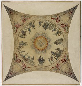 Hector d' Espouy - Esquisse pour la galerie Lobau de l'Hôtel de Ville de Paris , Scènes médiévales , saltimbanques et jeux de foire - PPP4002 - Musée des Beaux-Arts de la ville de Paris