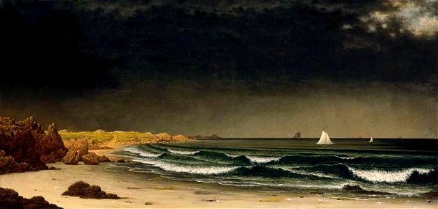Martin Johnson Heade - Approaching Storm - Beach near Newport - WGA11231