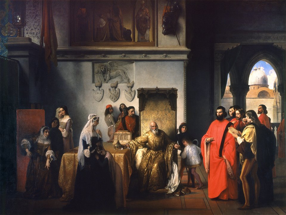Hayez - Doge Francesco Foscari’s Removal (The Two Foscari), 1844, 6362