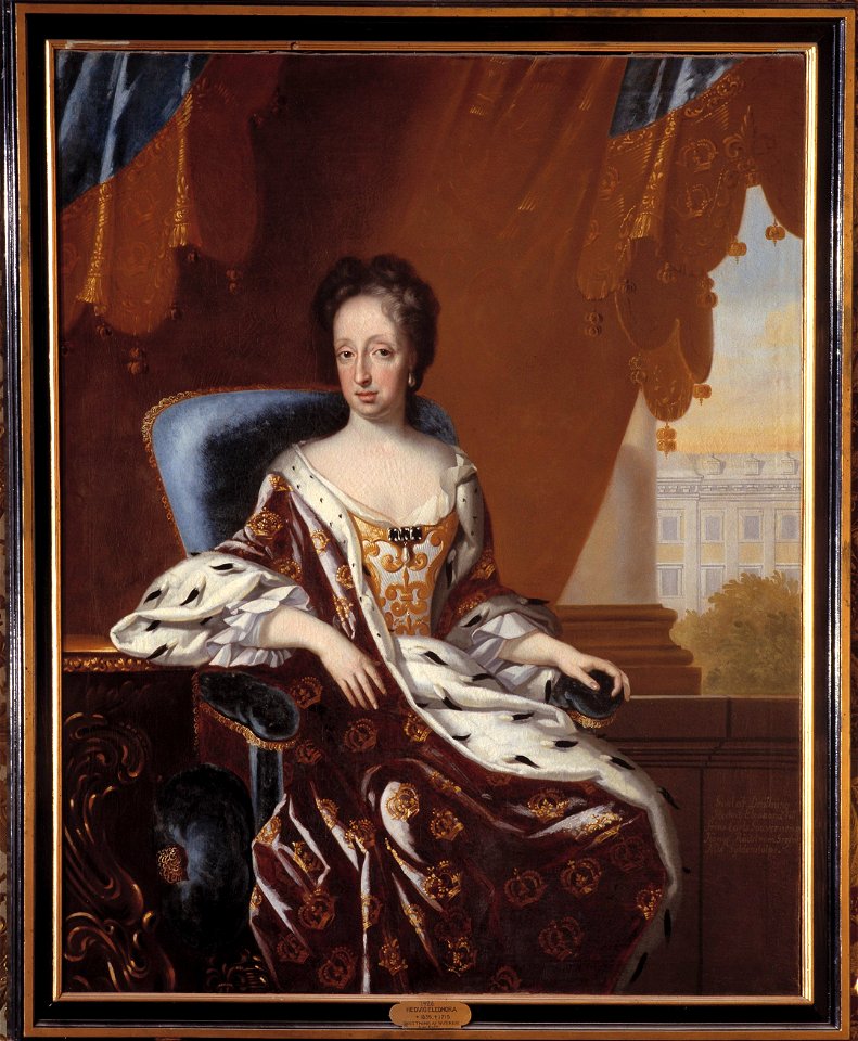 Hedvig Eleonora, 1636-1715, prinsessa av Holstein-Gottorp, drottning av Sverige (David von Krafft) - Nationalmuseum - 16095