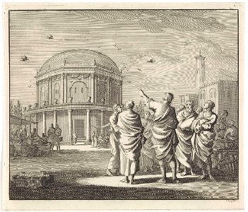 Heilige Athanasius voorspelt de toekomst met behulp van kraaien