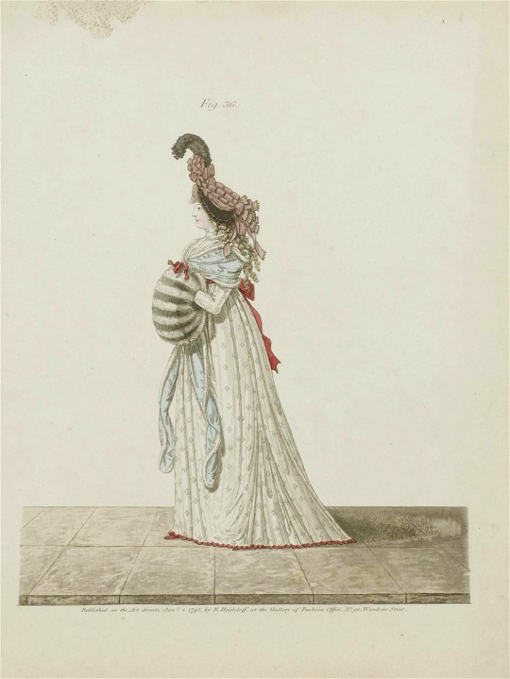Heideloff Lady with muff 1795
