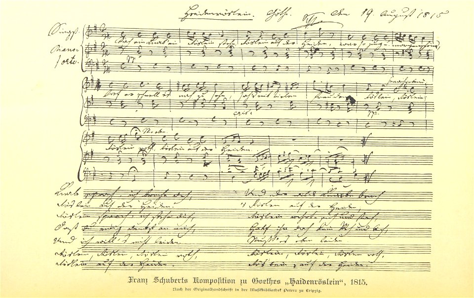 Heidenröslein Franz Schubert 1815