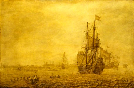 Heerman Witmont (1605-c.1683) - The Dutch Ship 'Eendracht' at Anchor - BHC3308 - Royal Museums Greenwich