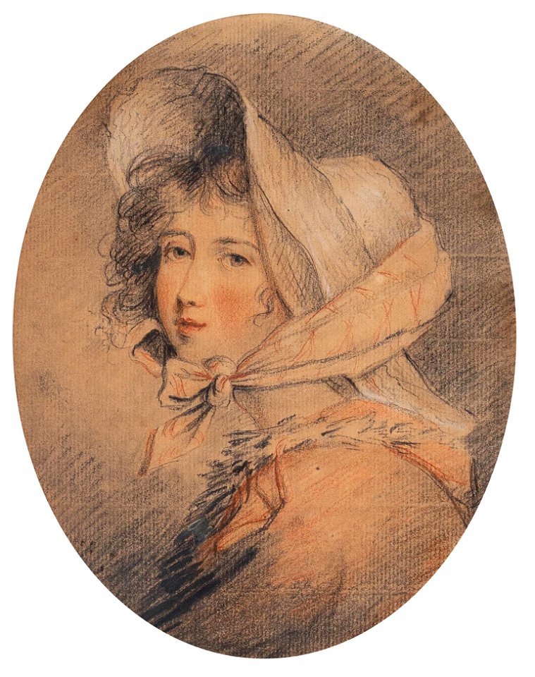 Head of a Country Girl - anon - circa 1795 - ref Anon-K07755
