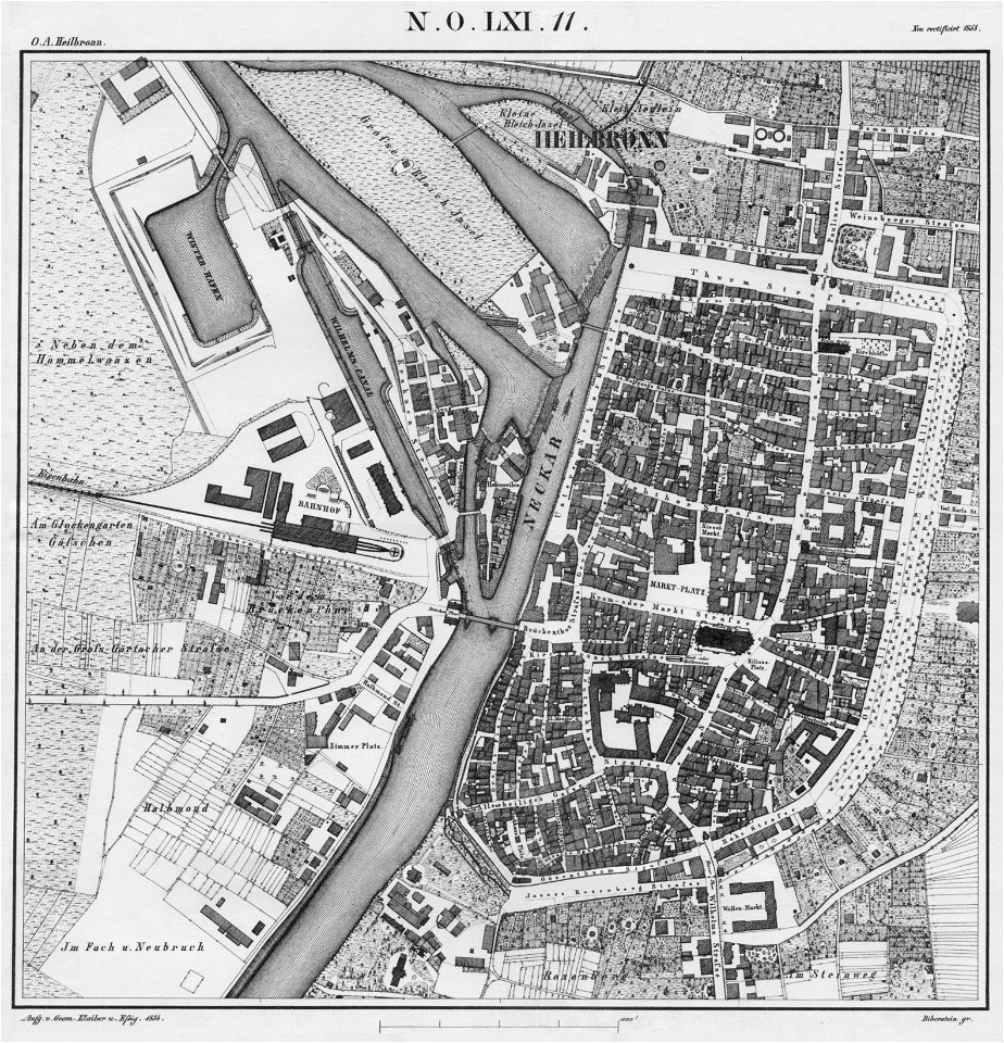 Heilbronn Stadtplan 1858-2