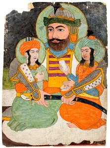 Hazrat Ali with two sons (from the inscription verso) (6124607623)