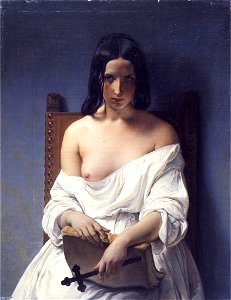Hayez Meditazione Italia 1848. Free illustration for personal and commercial use.