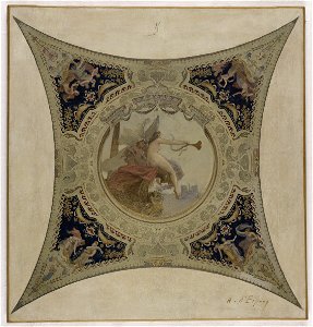 Hector d' Espouy - Esquisse pour la galerie Lobau de l'Hôtel de Ville de Paris , La renommée de Paris - PPP4001 - Musée des Beaux-Arts de la ville de Paris