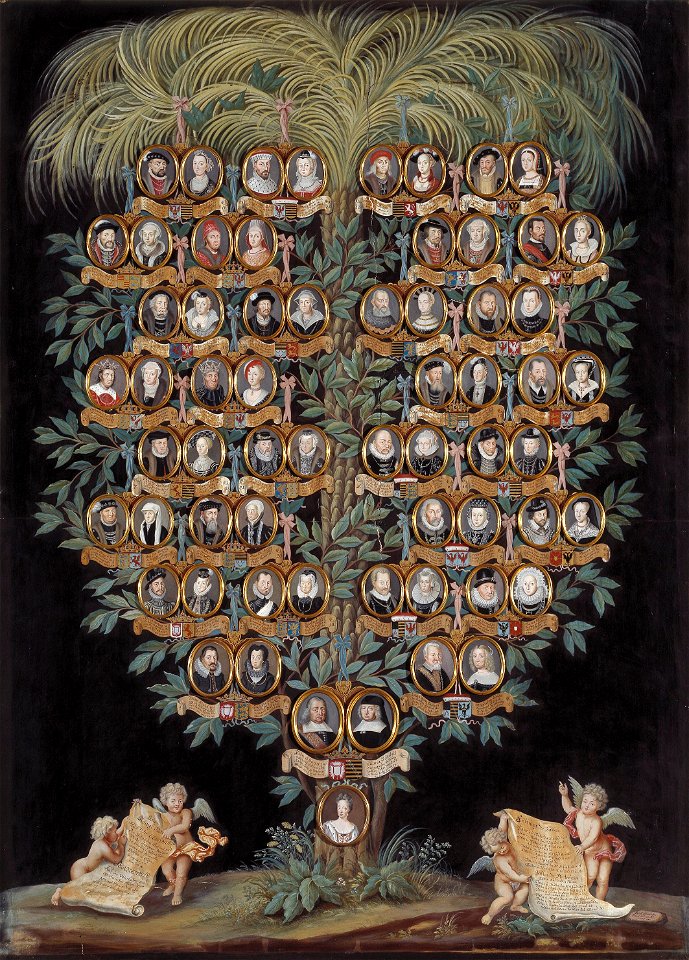 Hedvig Eleonoras drottning av Sverige stamträd (Eric Utterhielm) - Nationalmuseum - 15128