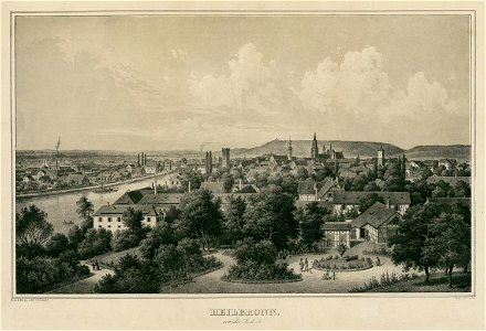 Heilbronn von der Suedseite Eberhard Emminger ca 1850
